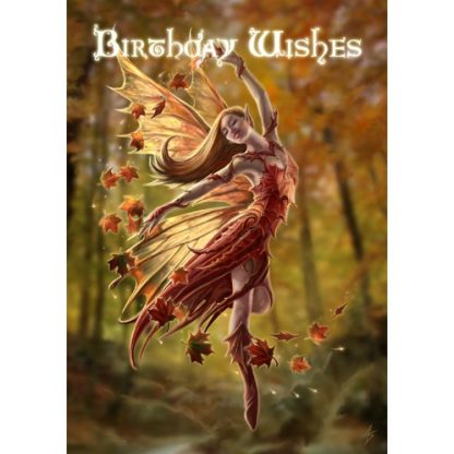 Autumn Fairy Birthday Card