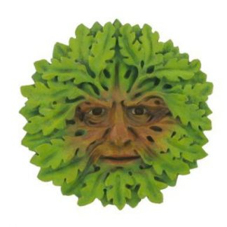 Greenman Oak Plaque shows a face emerging from oak leaves