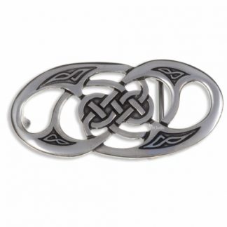 Twisted Loop Belt Buckle features celtic knotwork and loops