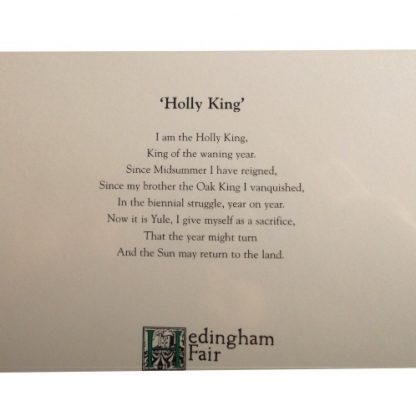 Holly King Yule Card back view
