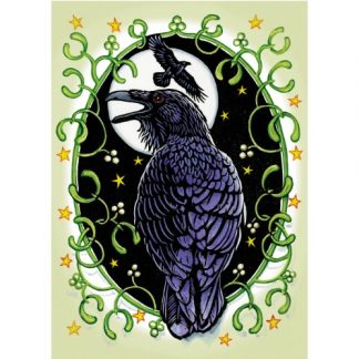 Ravens and Mistletoe Yule Card