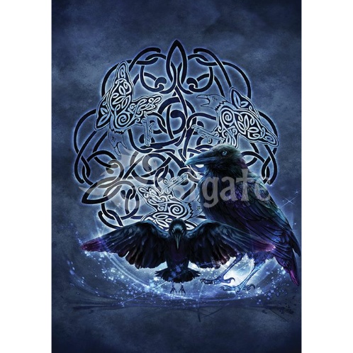 Brigid Ashwood ‘Celtic Raven’ Wiccan Pagan Alternative Blank Greeting Card
