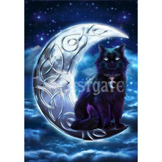 Celtic Black Cat Card