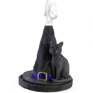 Witch Hat and Cat Incense Cone Holder