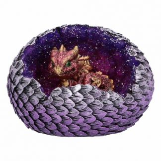 Red LED Geode Home Dragon Figurine