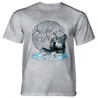 Grey Celtic Wolf T Shirt