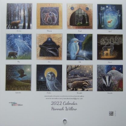 Hannah Willow Calendar 2022 back cover