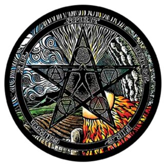 Pentacle of the Elements Window Sticker