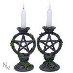 Wiccan Pentagram Candlesticks