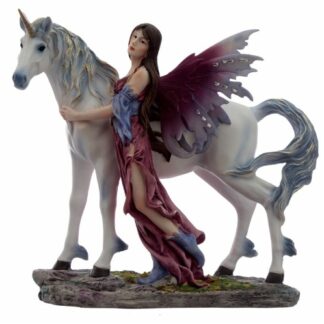 Mystical Friendship Unicorn and Fairy Figurine