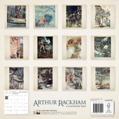 Arthur Rackham Calendar 2023 back cover