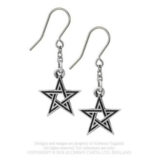 Alchemy Black Star Dropper Earrings