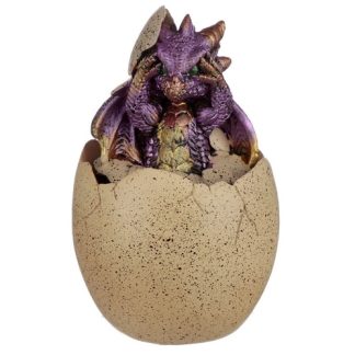 Purple Dragon Hatching Egg Trinket Box