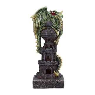 Green Guardian of the Tower Dragon Figurine